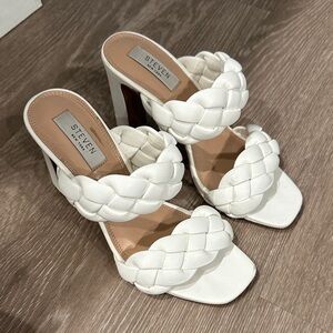 Steven by Steve Madden Ivory Braided Heels